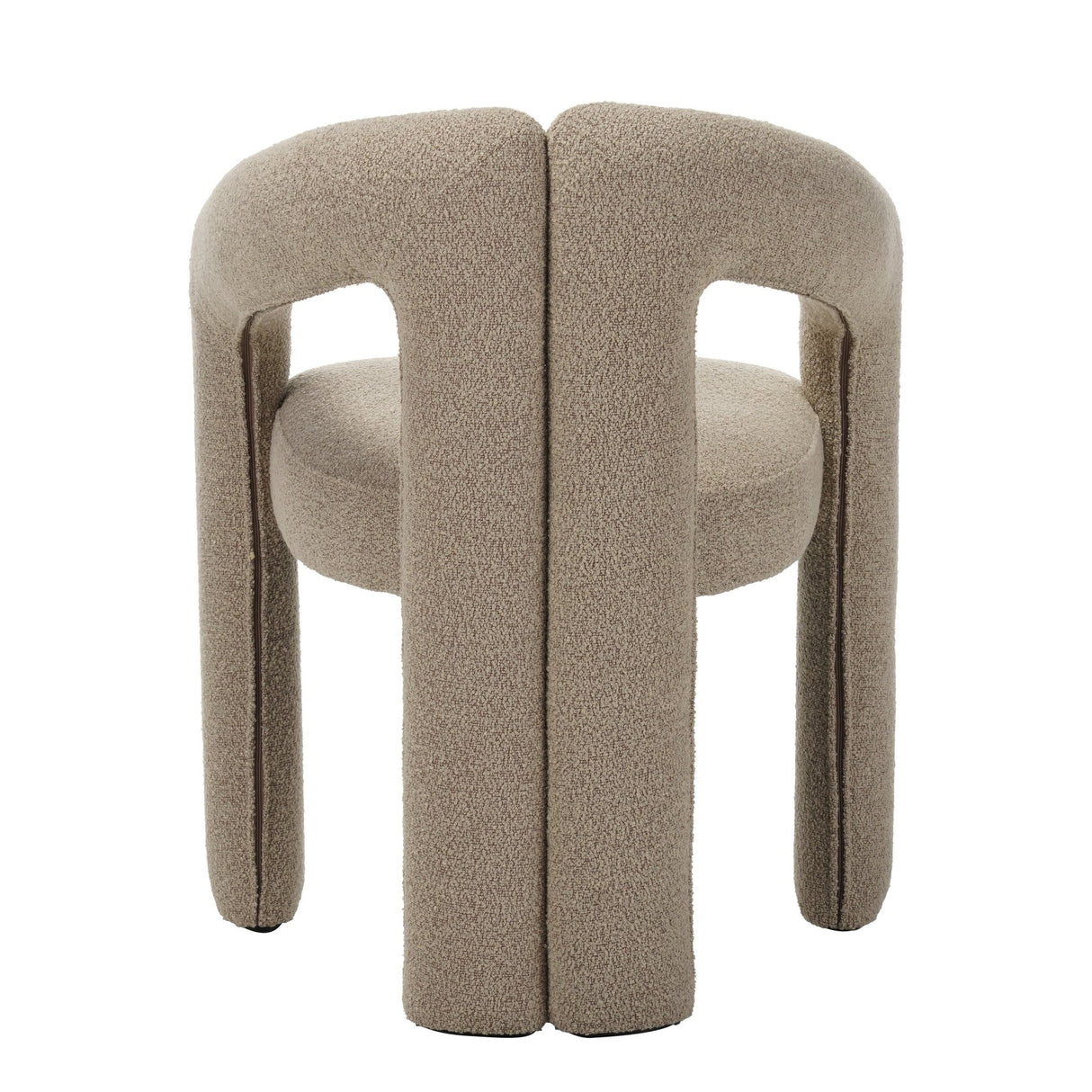 Diseño Silla de Comedor Color Arena Bouclé Marrón - Tejido Completo