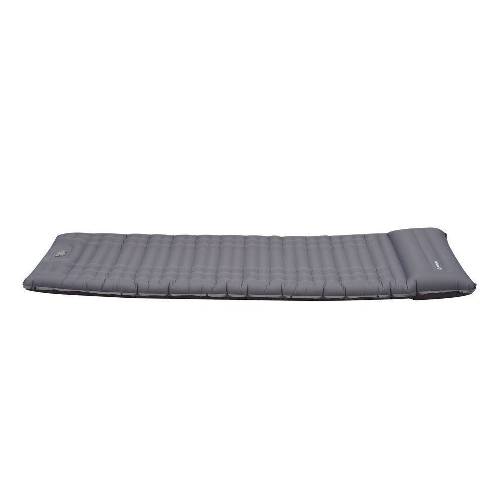 Colchón inflable 1 persona con sistema de inflado incorporado 205x67x10 cm Dimehouse Gris L x An x Al 23x15x15 Nylon Blanco foto vista lateral