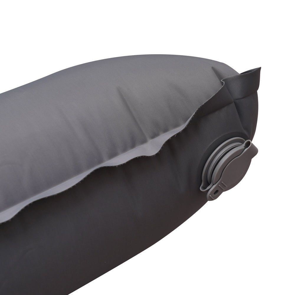 Colchón inflable 1 persona con sistema de inflado incorporado 205x67x10 cm Dimehouse Gris L x An x Al 23x15x15 Nylon Blanco foto detalle