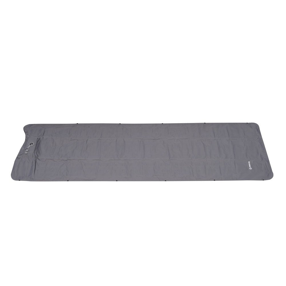 Colchón inflable 1 persona con sistema de inflado incorporado 205x67x10 cm Dimehouse Gris L x An x Al 23x15x15 Nylon Blanco foto vista lateral