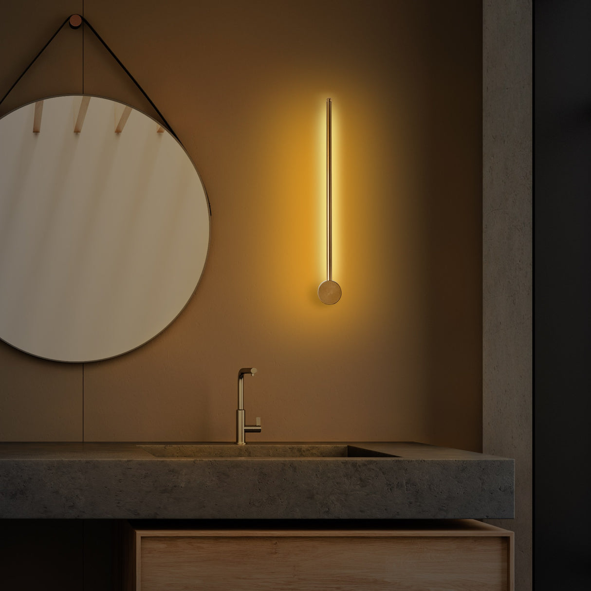 Lámpara de pared Dorada 62 cm Metal Vortex