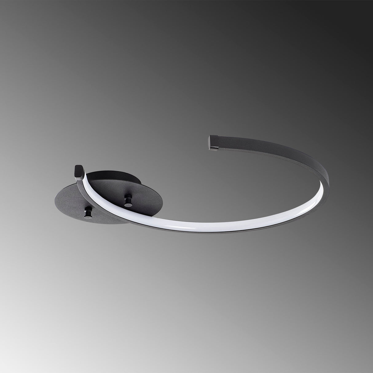 Lámpara de techo negra de metal Lunaris