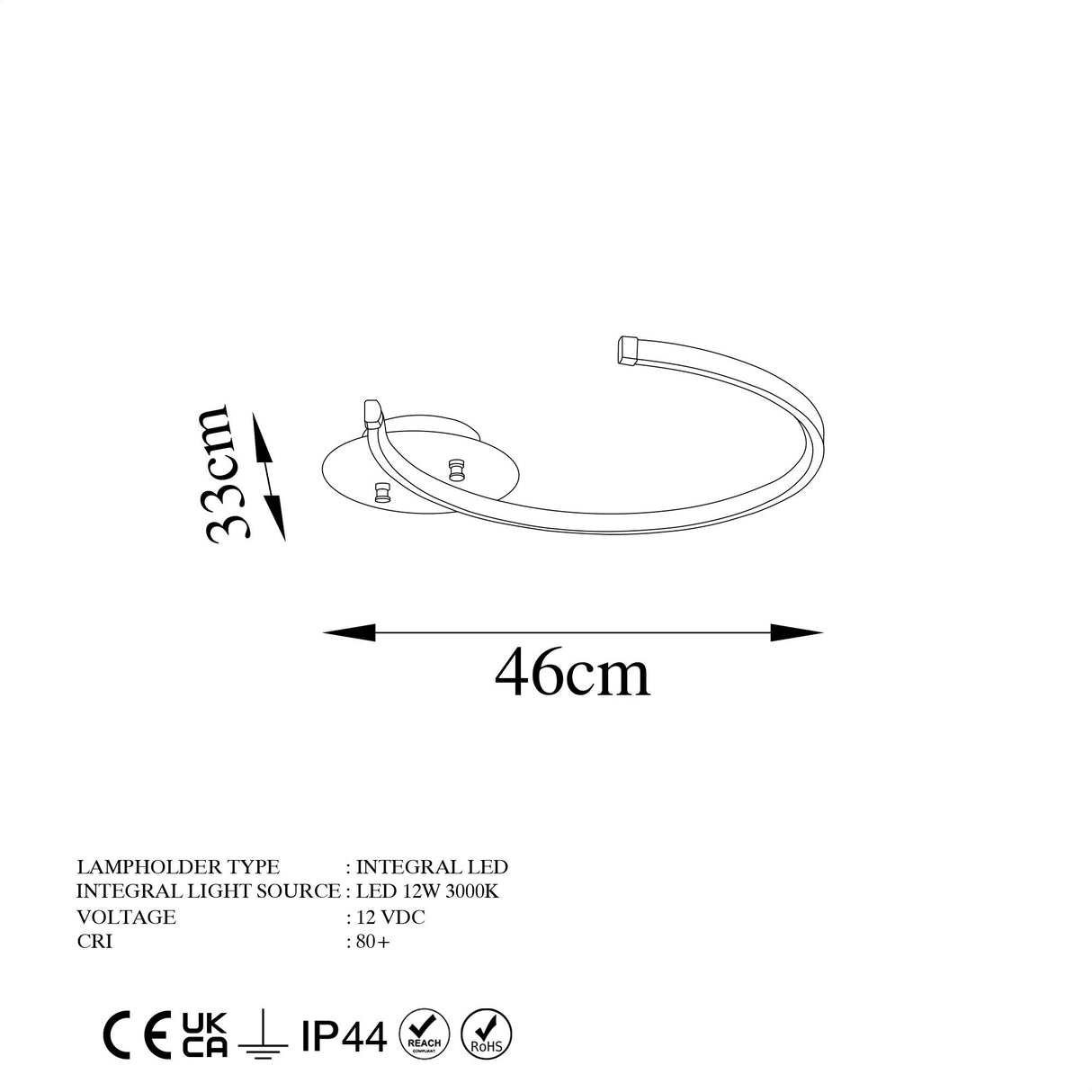 Lámpara de techo negra de metal Lunaris