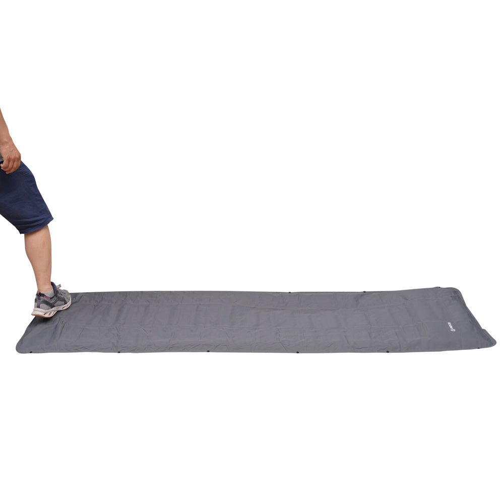 Colchón inflable para 2 personas con sistema de inflado incorporado 205x140x10 cm Dimehouse Gris L x An x Al 33x17x17 Nylon Blanco foto vista lateral