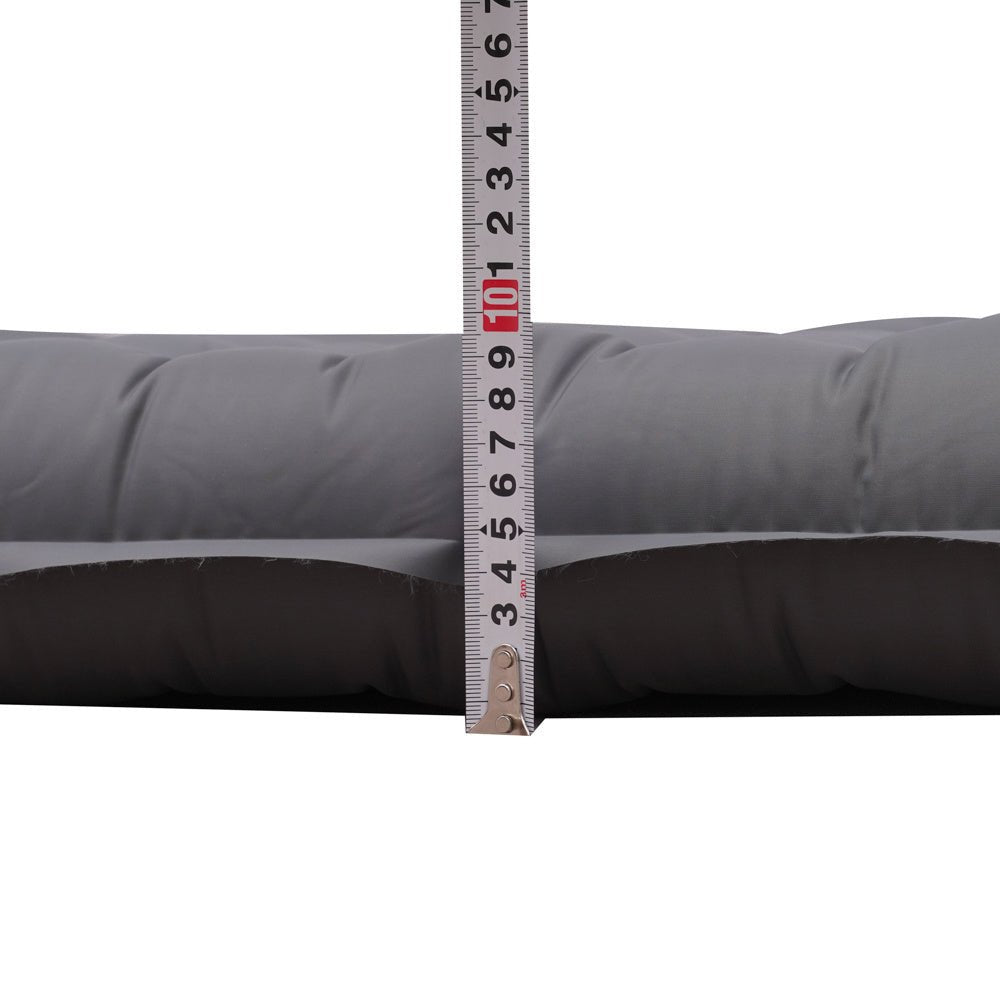 Colchón inflable para 2 personas con sistema de inflado incorporado 205x140x10 cm Dimehouse Gris L x An x Al 33x17x17 Nylon Blanco foto detalle