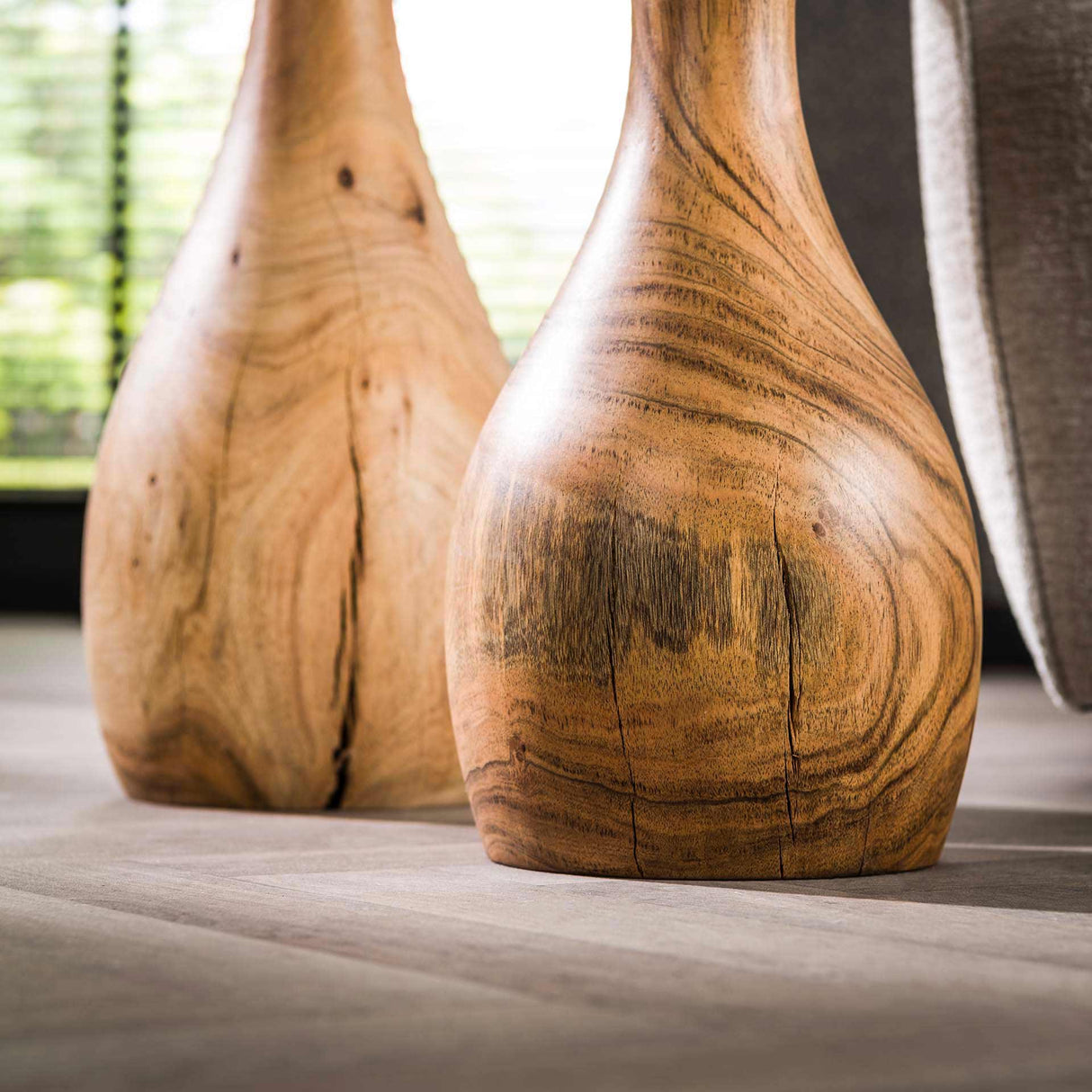 Conjunto de mesas auxiliares Acacia Druppel de 2 piezas 30x30x45 cm