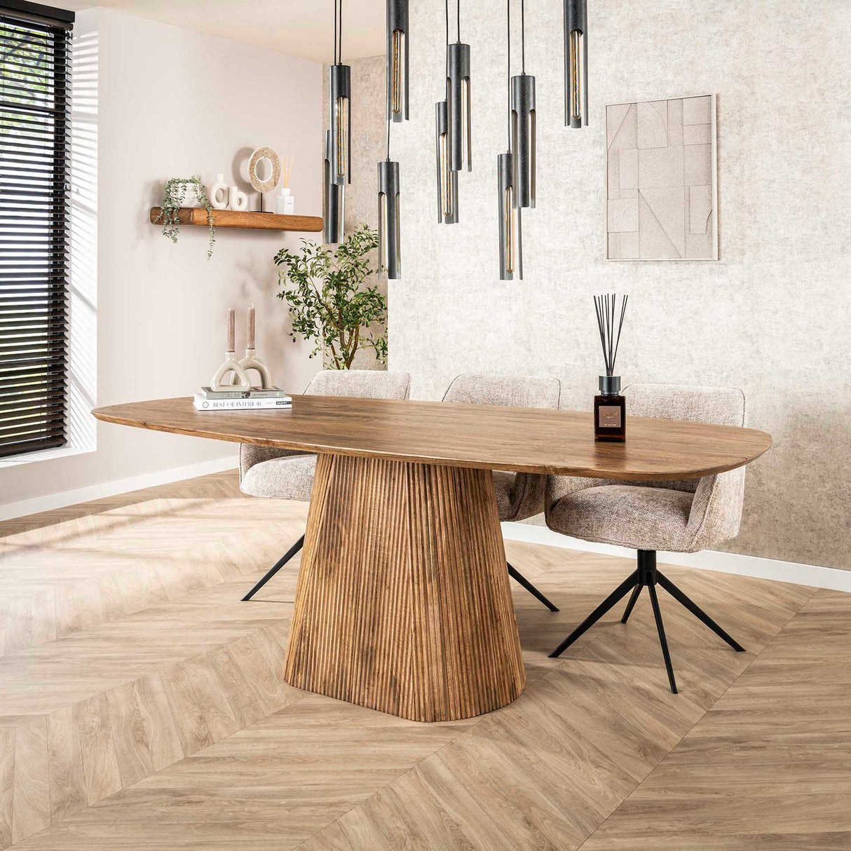 Mesa de comedor Sable de 215 cm - Madera de mango Arena