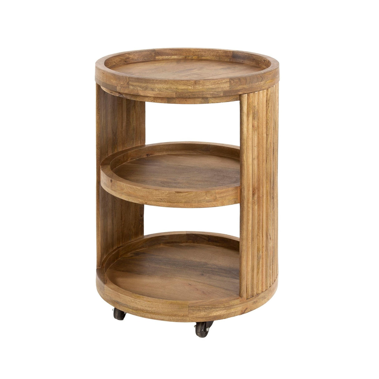 Bartrolley Madera de mango color arena en ruedas