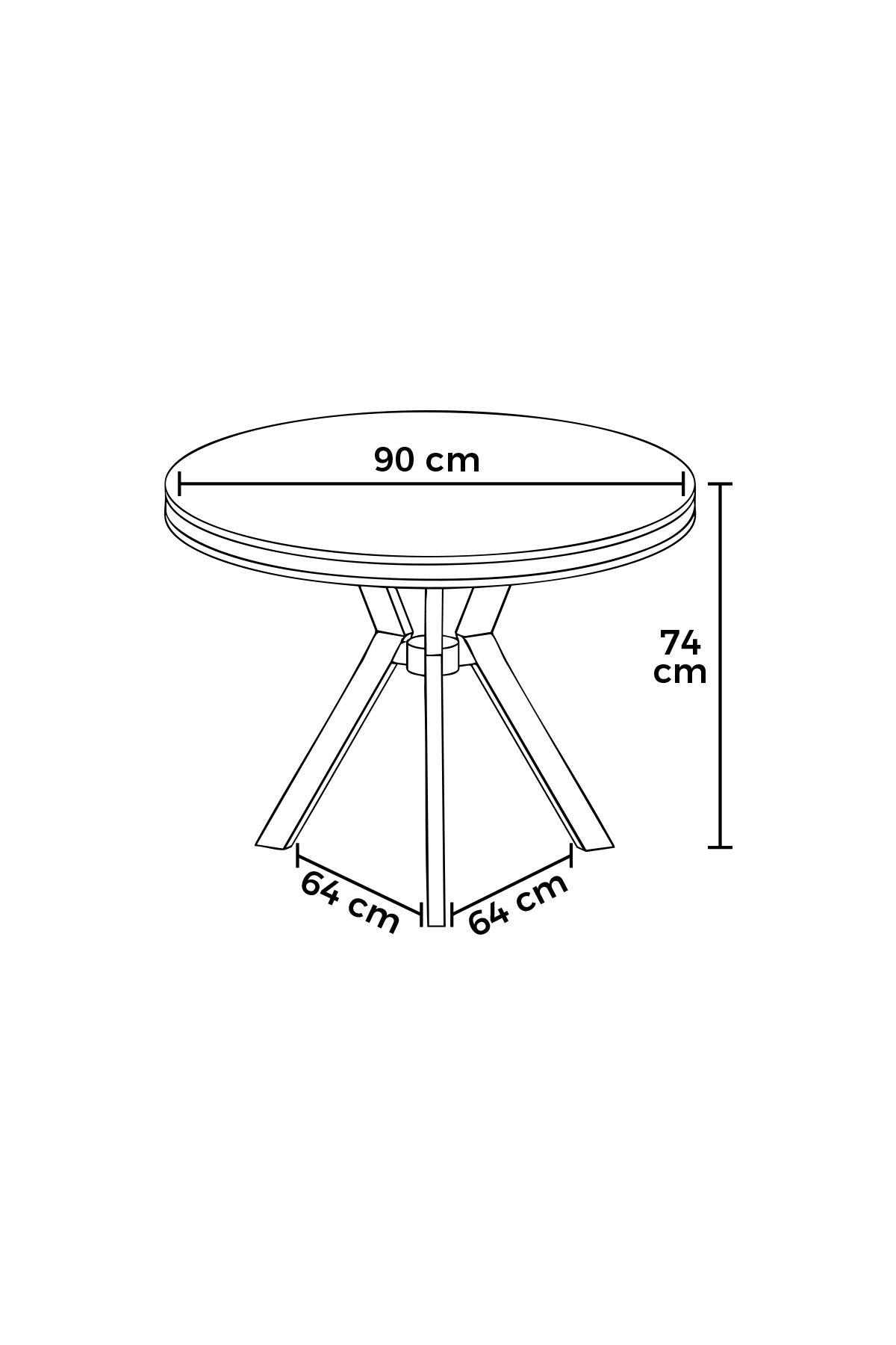 Mesa de comedor Mos aspecto mármol ovalada 90 cm Aspecto mármol blanco con panel cromado 100% lacado