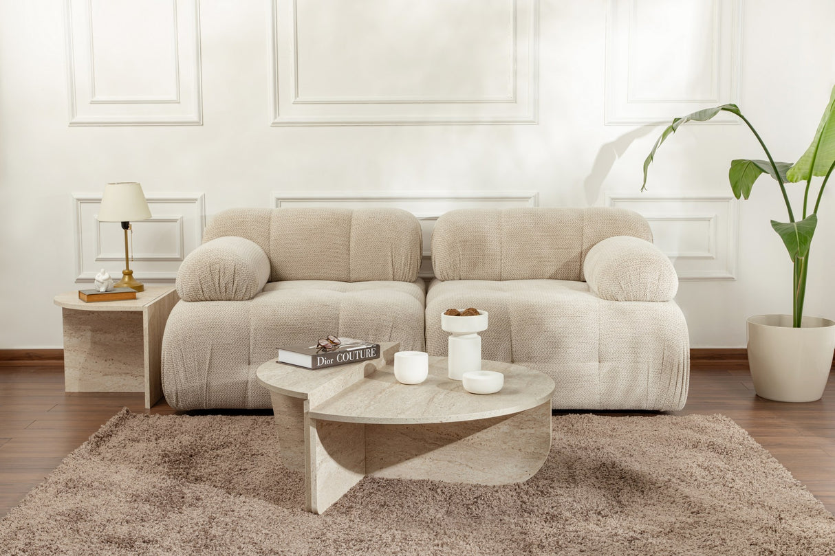 Mesa de centro de aspecto mármol Melamina 85 cm Orin