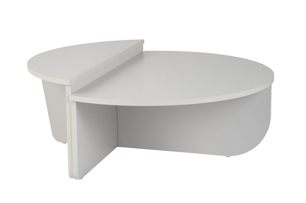 Mesa de centro redonda blanca 85 cm melamina Orin