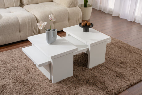 Mesa de salón blanca de melamina Rebellion