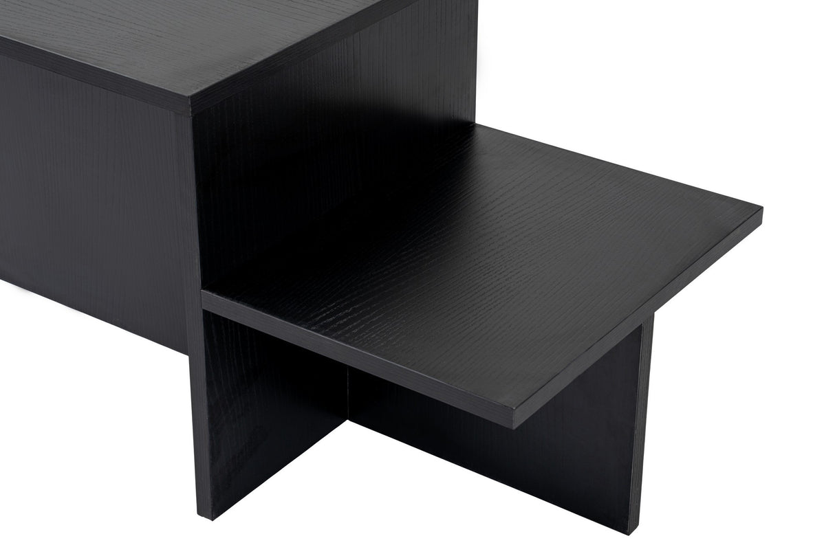 Mesa de salón negra de melamina Eterna