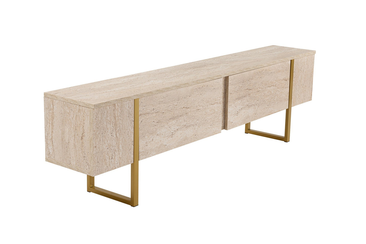 Mueble de TV Beige Melamina Estructura Fouden Blitz 50x180x29,5 cm