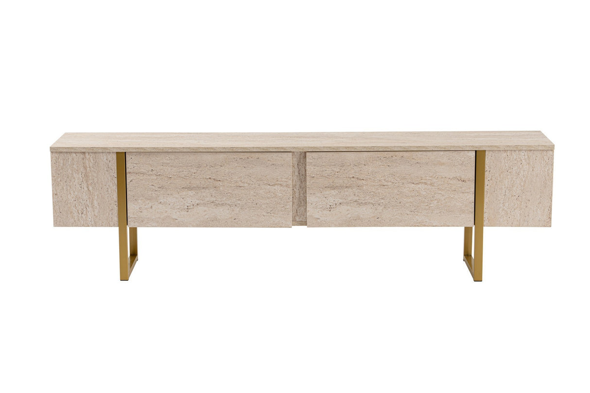 Mueble de TV Beige Melamina Estructura Fouden Blitz 50x180x29,5 cm
