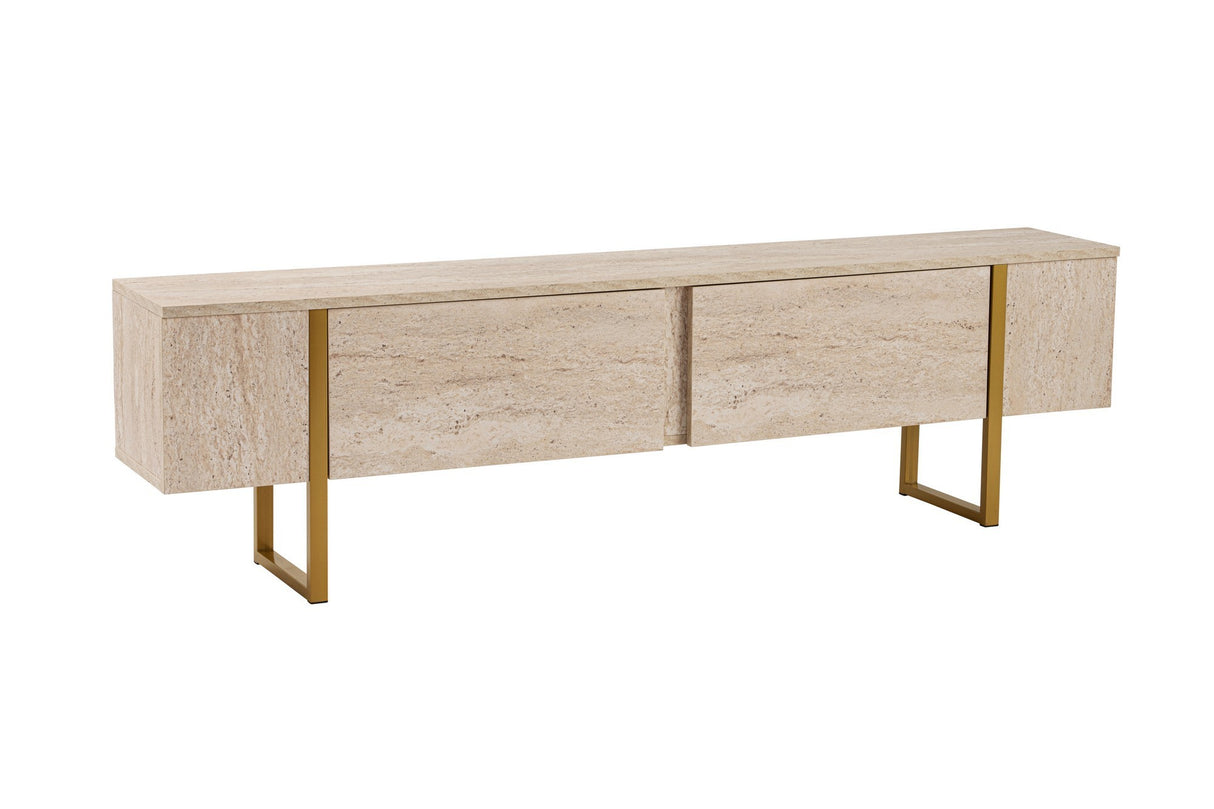 Mueble de TV Beige Melamina Estructura Fouden Blitz 50x180x29,5 cm