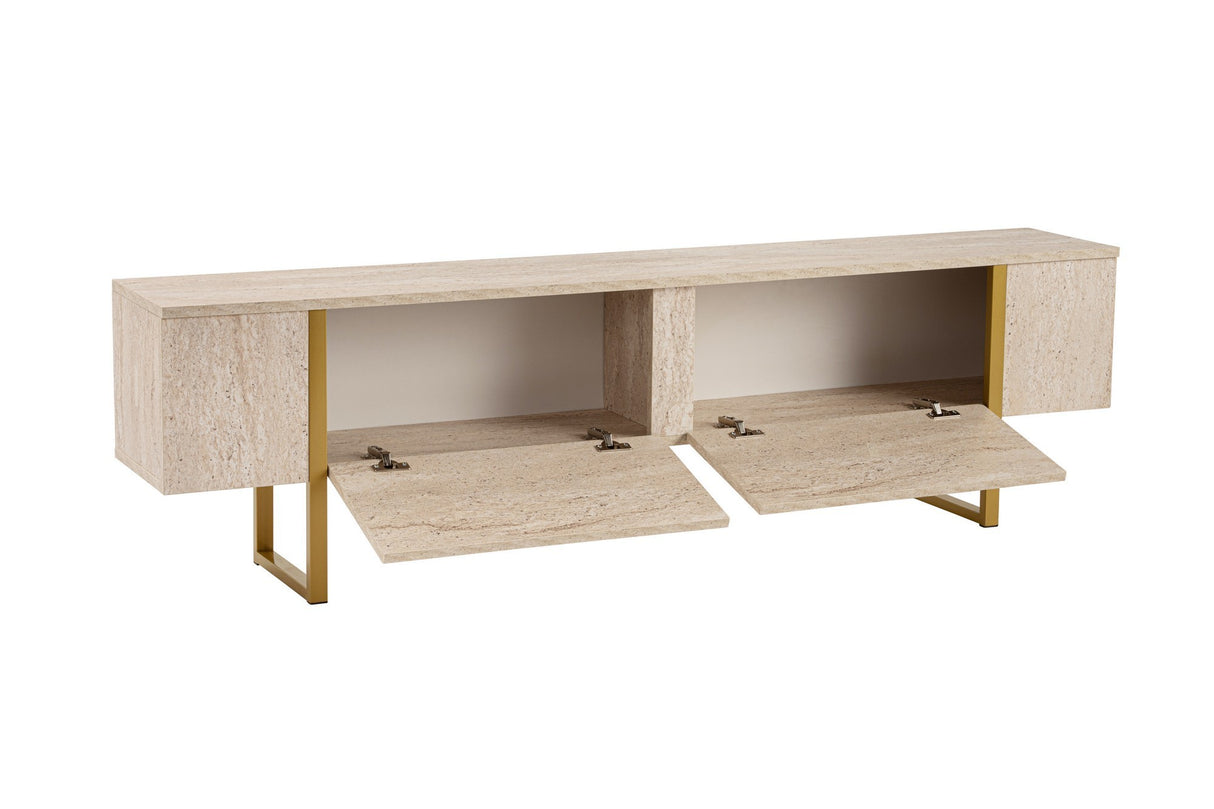 Mueble de TV Beige Melamina Estructura Fouden Blitz 50x180x29,5 cm