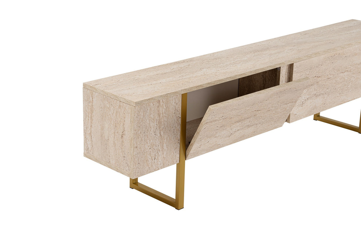 Mueble de TV Beige Melamina Estructura Fouden Blitz 50x180x29,5 cm