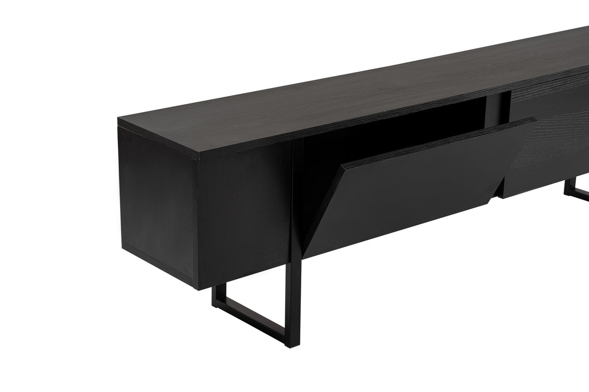 Mueble de TV Negro Melamina Blitz 50x180x29,5 cm