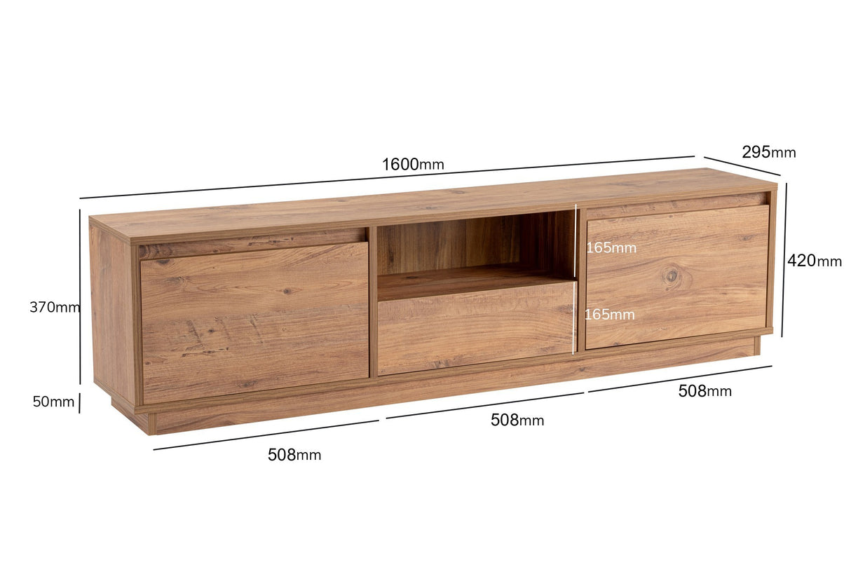 TV Meubels - TV Meubel Vanguard Atlantisch Dennenhout Melamine 160x42x29,5 cm - Dimehouse