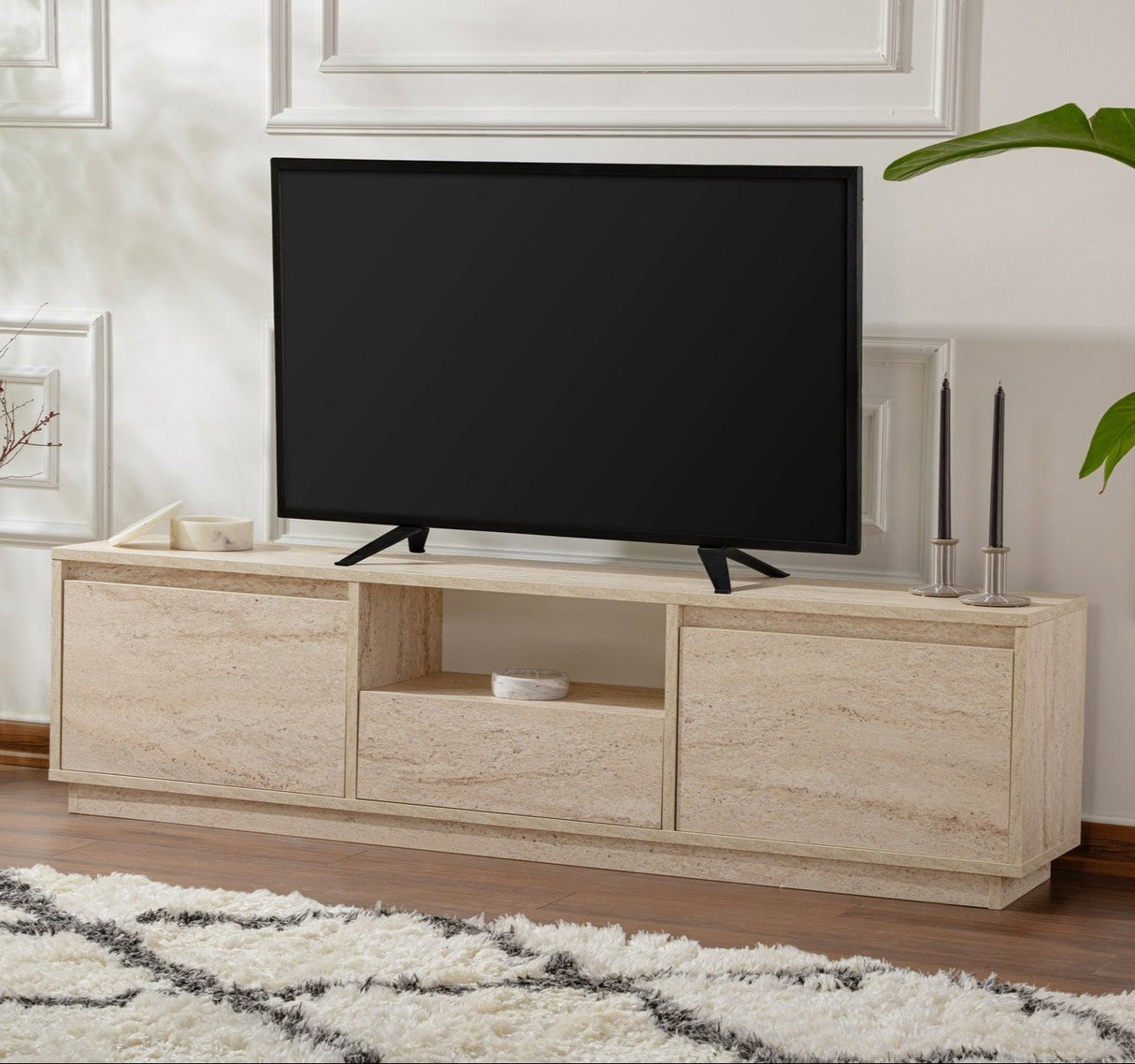 Mueble de TV Beige Melamina Flare 42x160x29,5 cm