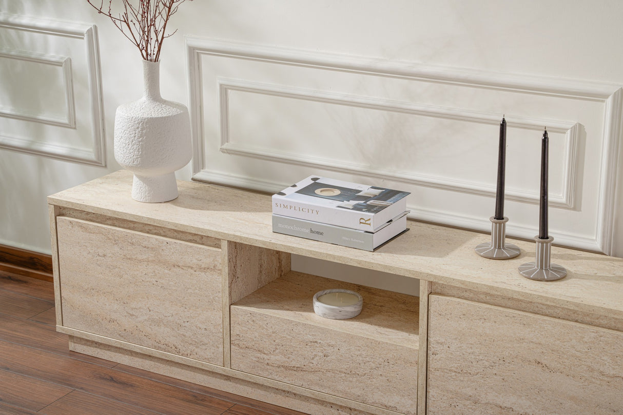 Mueble de TV Beige Melamina Flare 42x160x29,5 cm