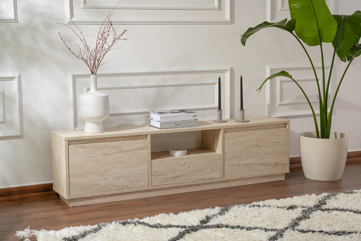 Mueble de TV Beige Melamina Flare 42x160x29,5 cm