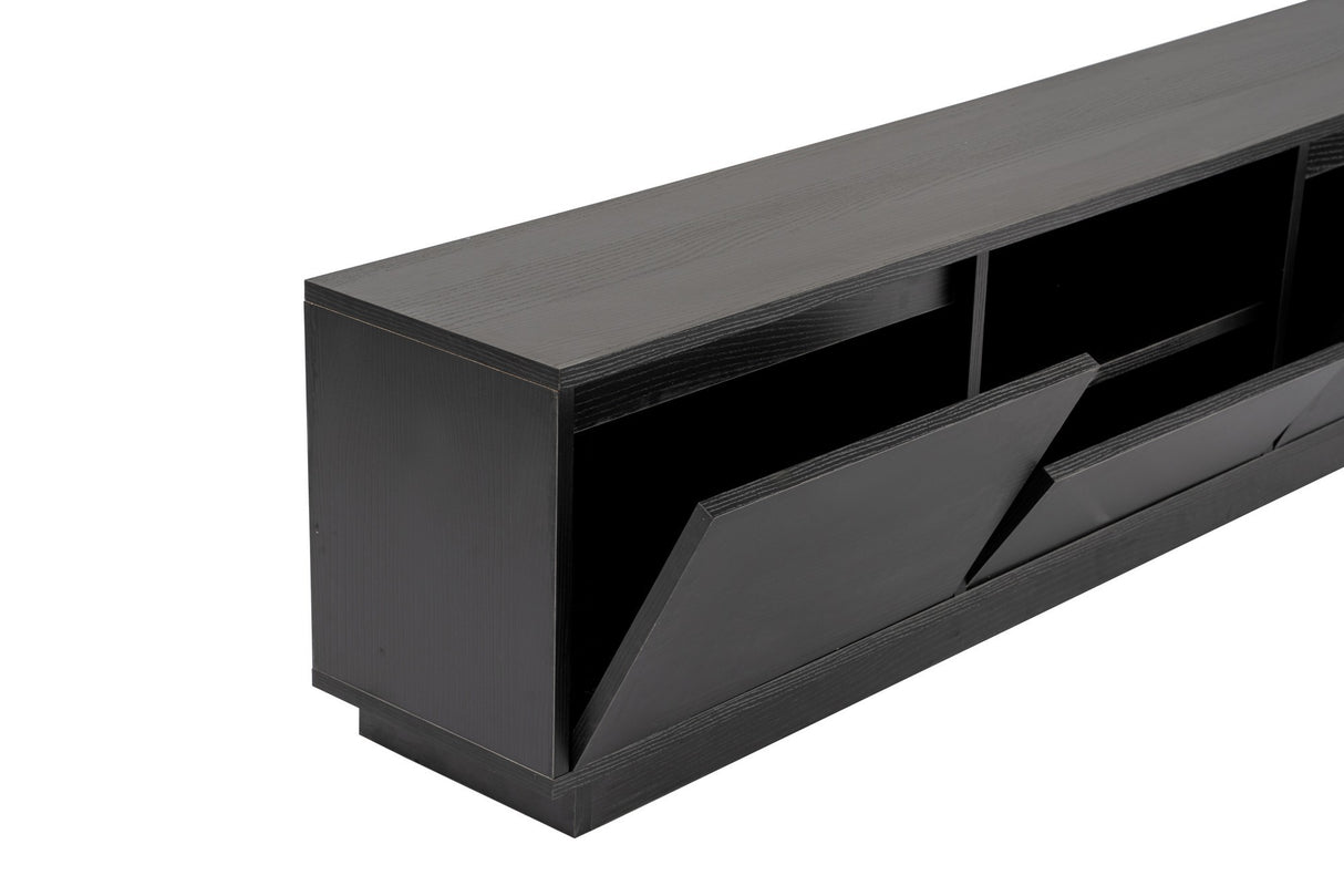 Mueble de TV Negro Melamina Flare 42x160x29,5 cm