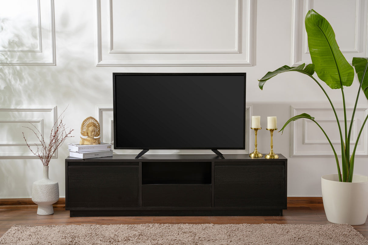 Mueble de TV Negro Melamina Flare 42x160x29,5 cm