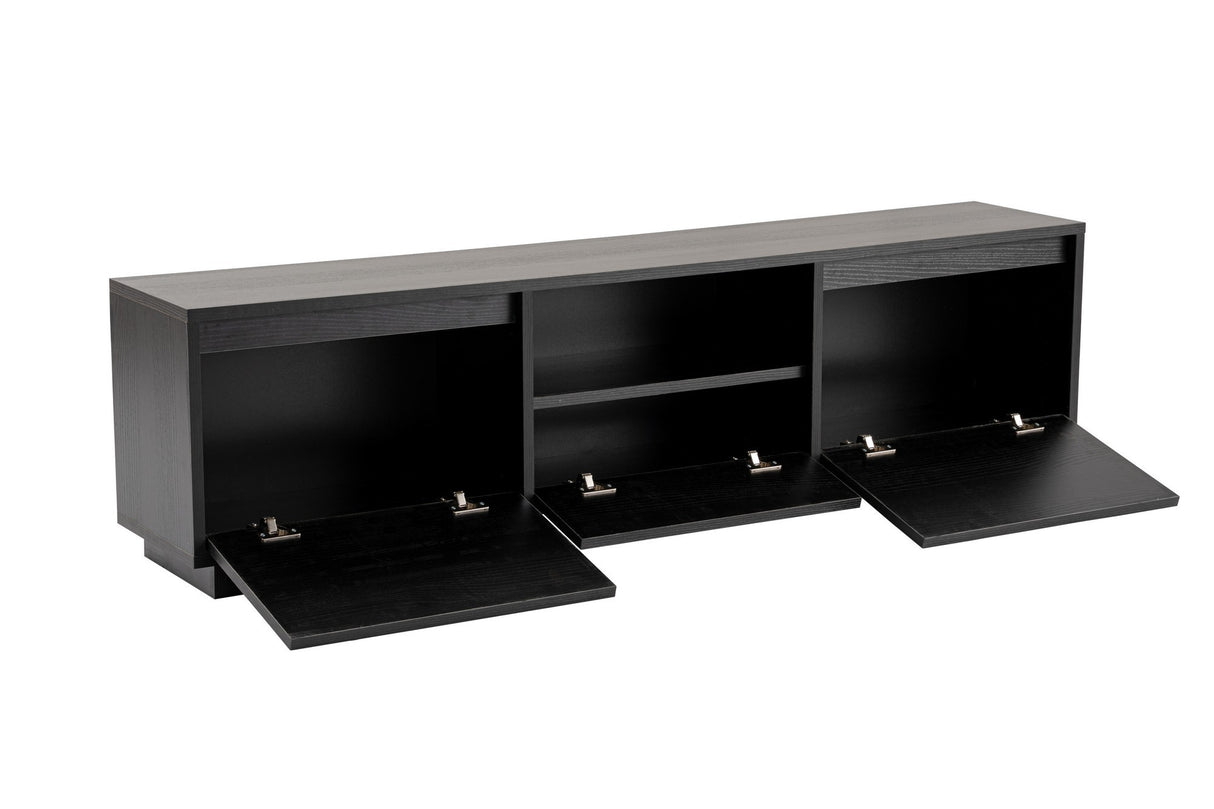 Mueble de TV Negro Melamina Flare 42x160x29,5 cm