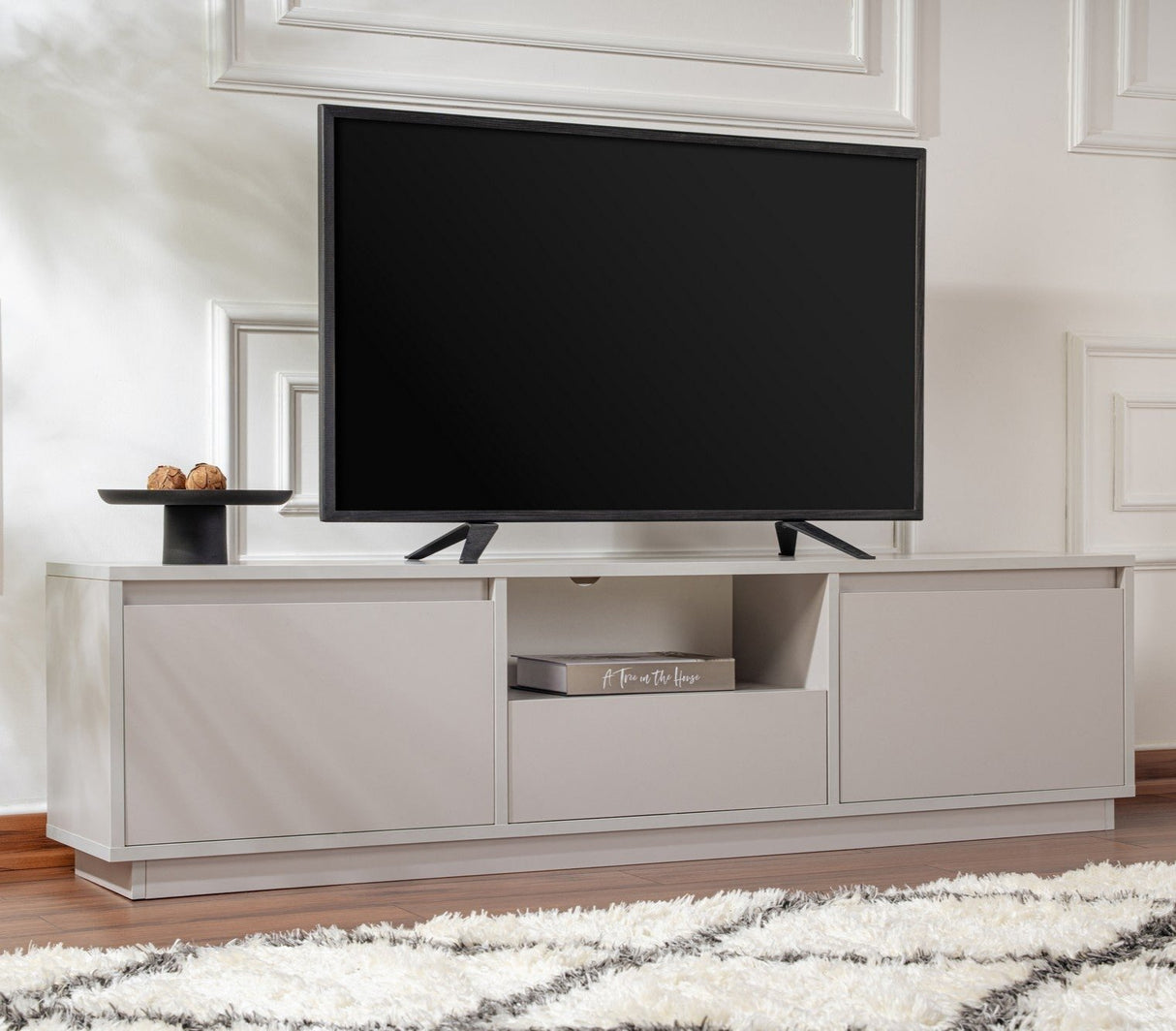 Mueble de TV Gris Melamina Flare 42x160x29,5 cm