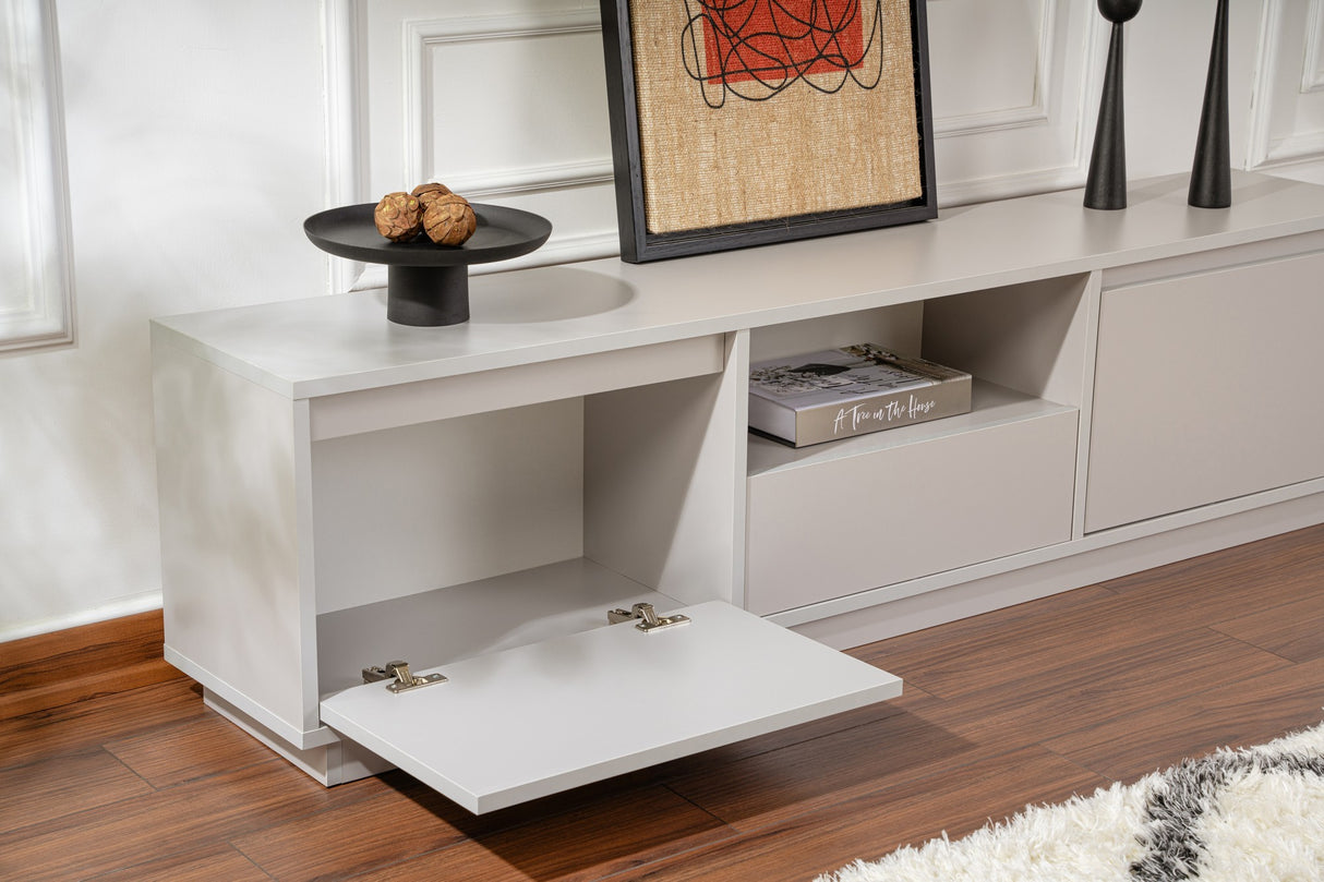 Mueble de TV Gris Melamina Flare 42x160x29,5 cm