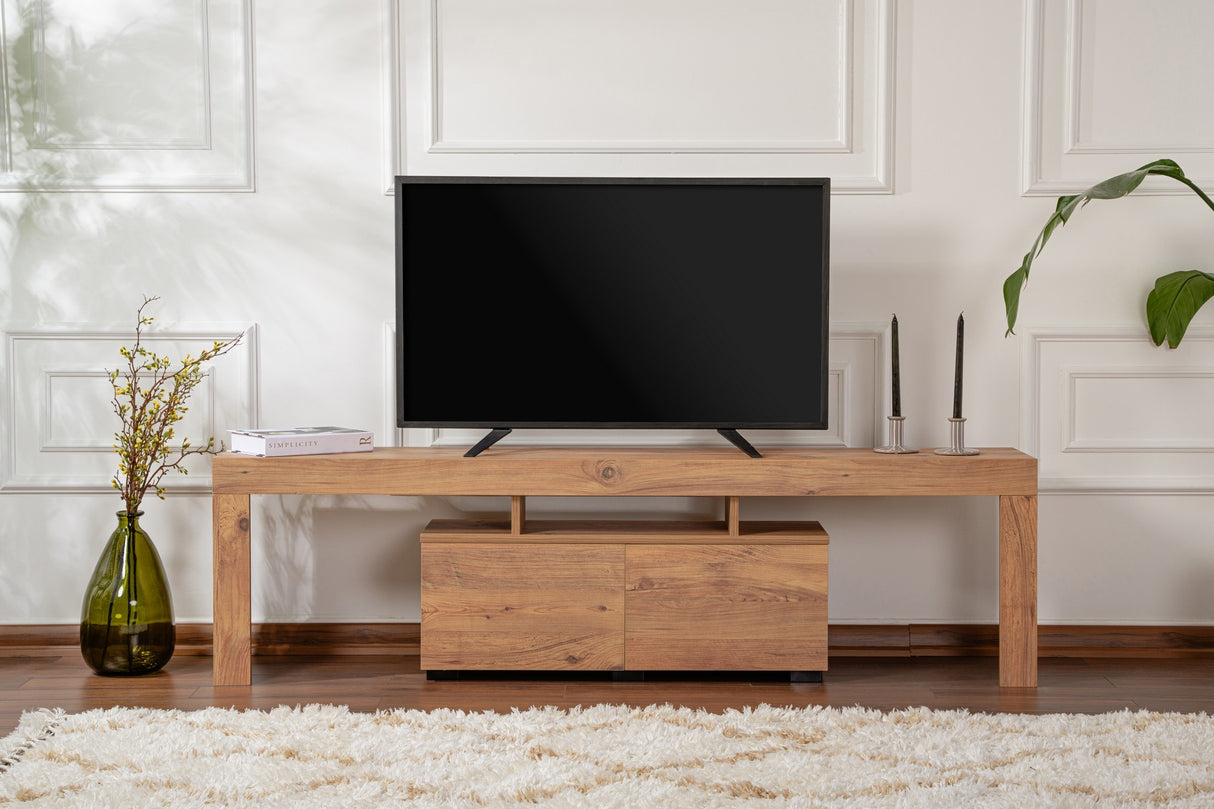 Mueble de TV de melamina natural Vertex 50x180x31,3 cm