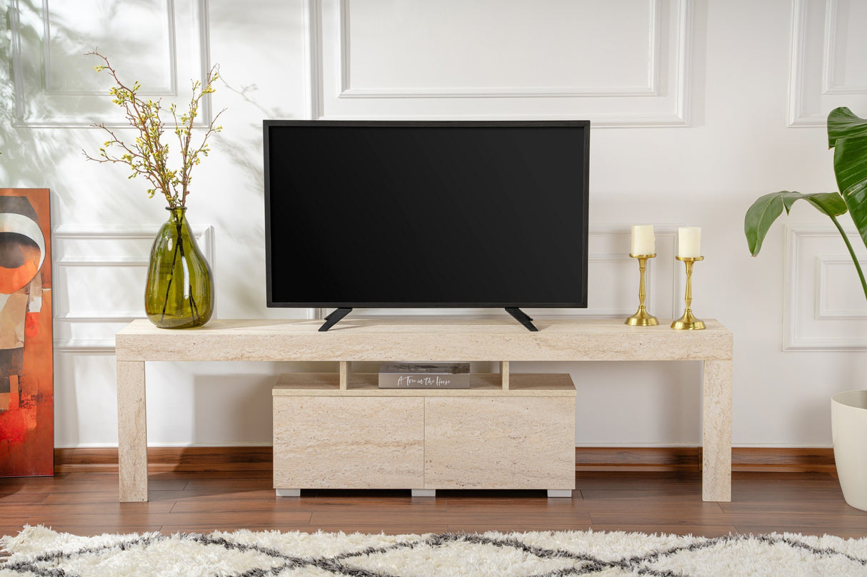 Mueble de TV Beige Melamina Vertex 50x180x31,3 cm