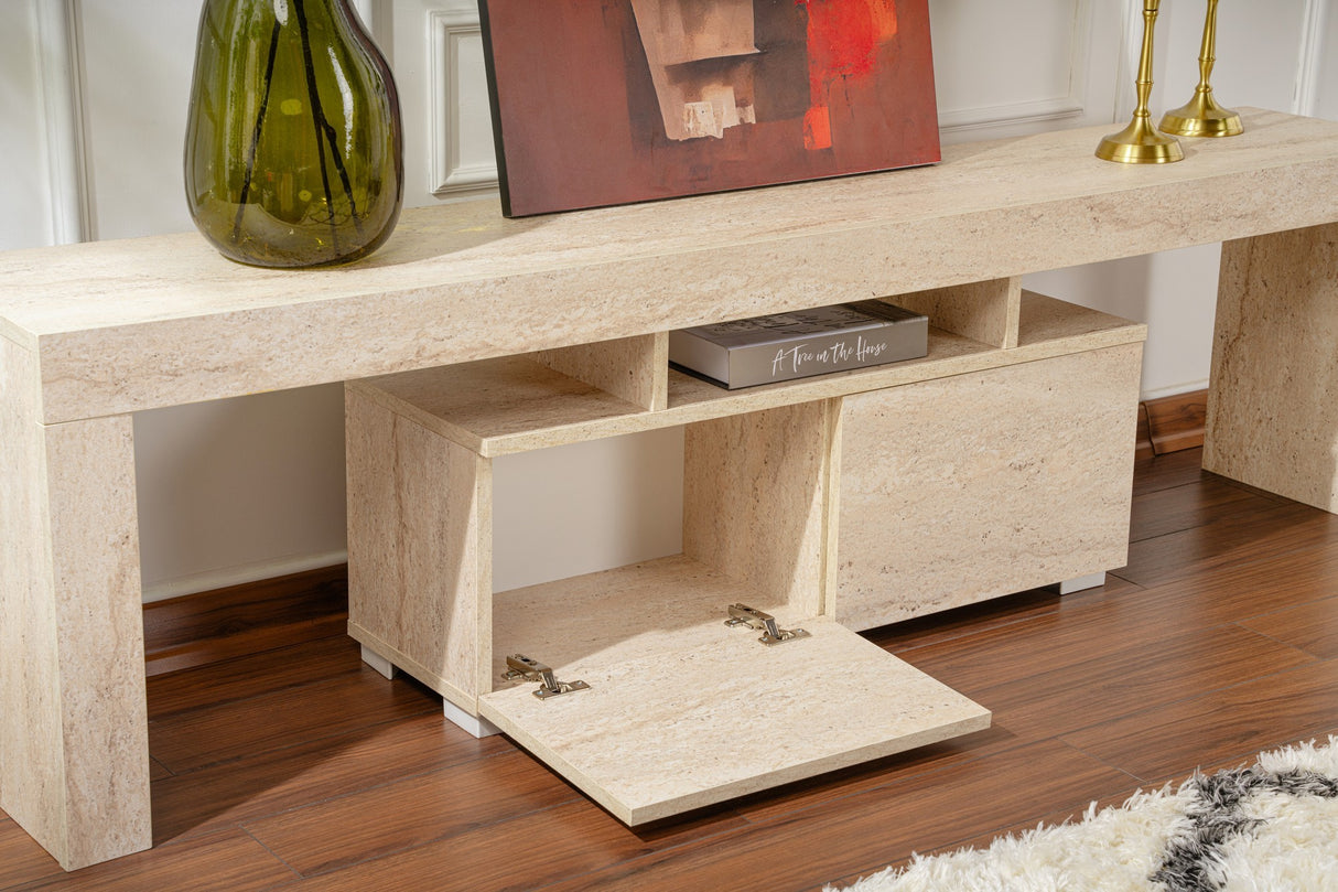 Mueble de TV Beige Melamina Vertex 50x180x31,3 cm