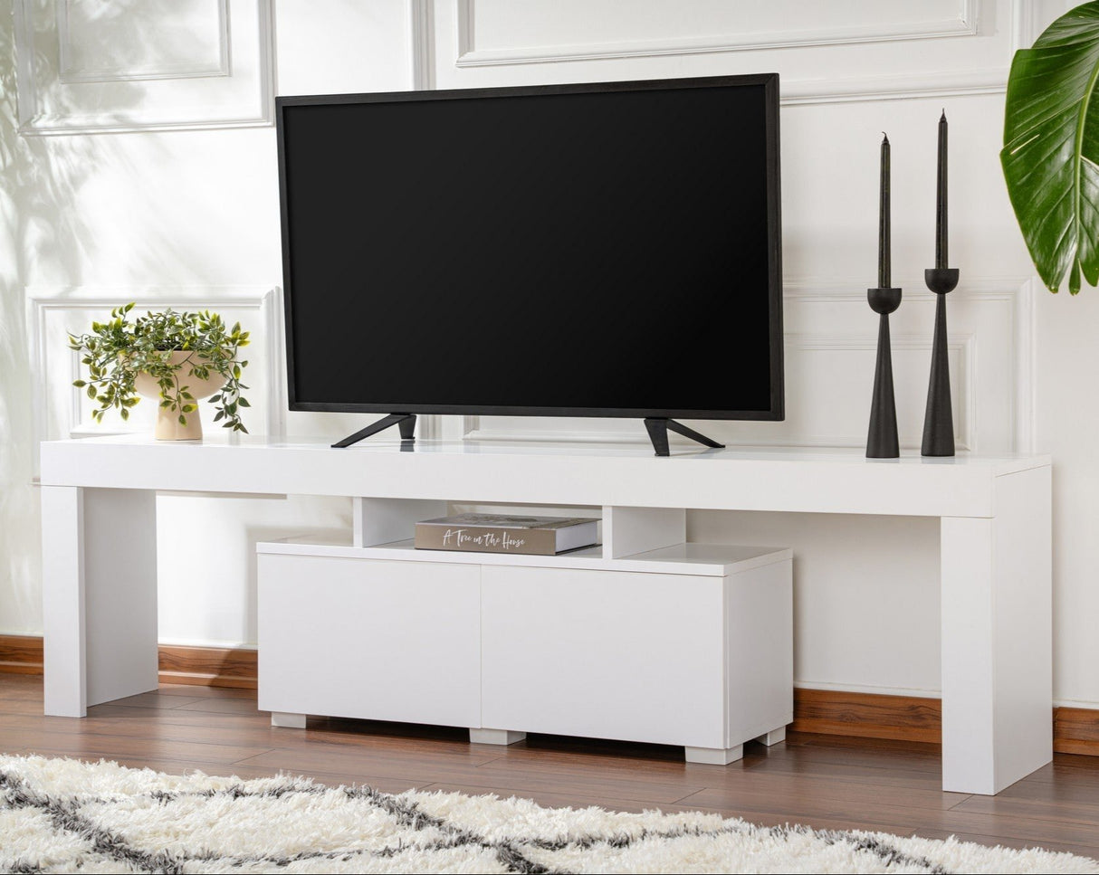 Mueble de TV Blanco Melamina Vertex 50x180x31,3 cm
