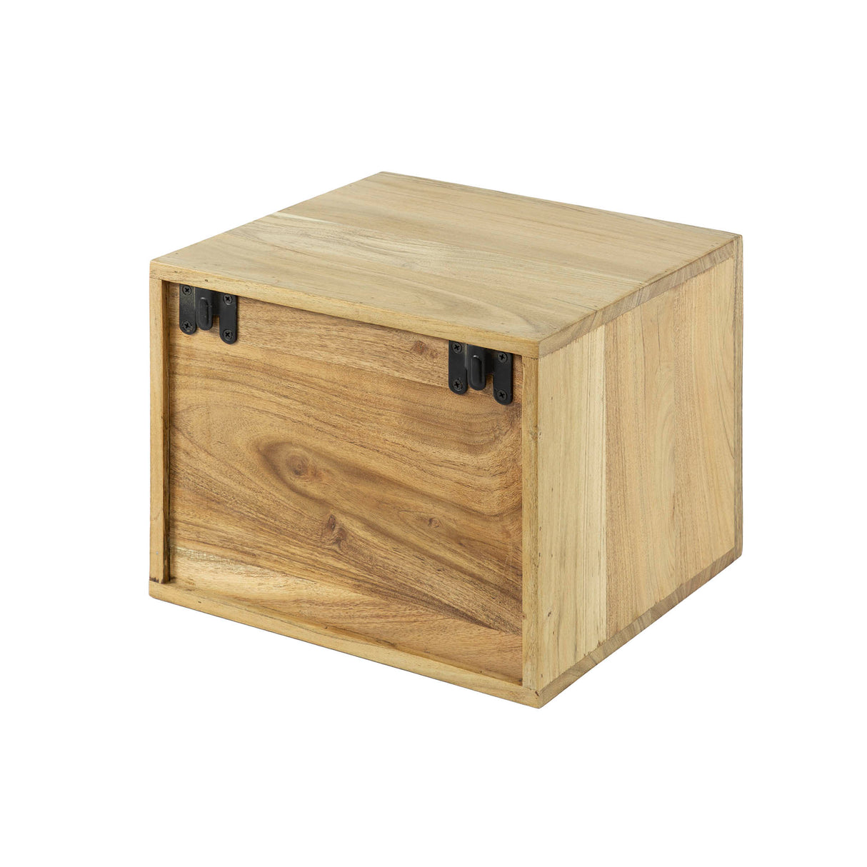 Mesita de noche flotante de madera de acacia Nova con 1 cajón - 30x25x29 cm