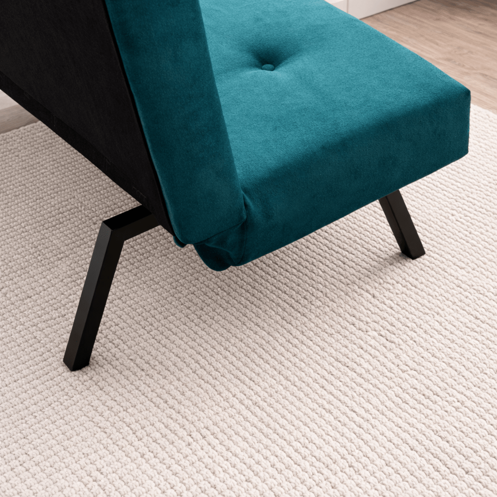 Sofá cama de 3 plazas Zoly Verde Petróleo Tela - 180 cm - Sin reposabrazos - Acolchado