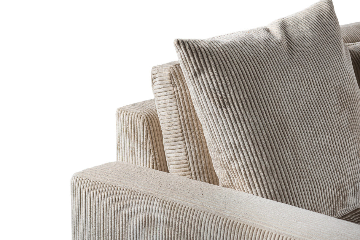 Sofá Kaia DH Interior Beige Blanco foto detalle