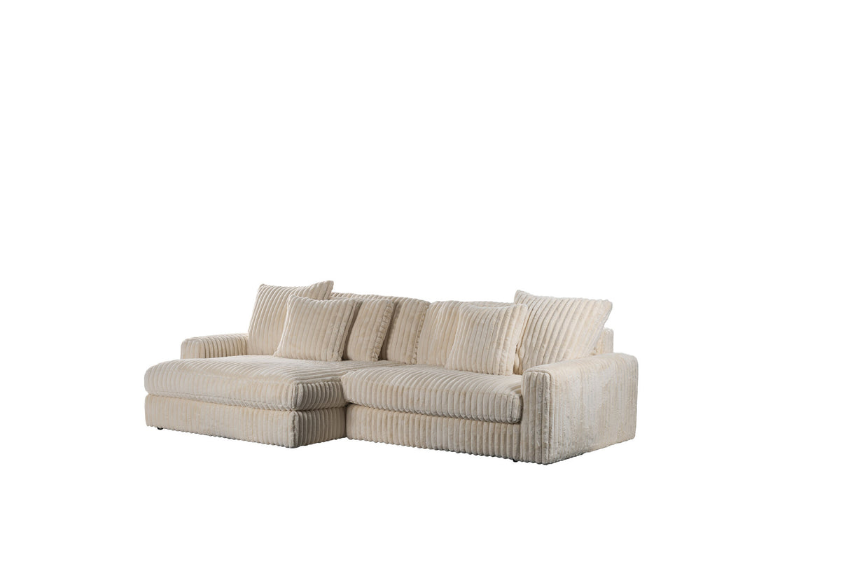 Sofá Nia DH Interior Beige Blanco foto vista frontal diagonal