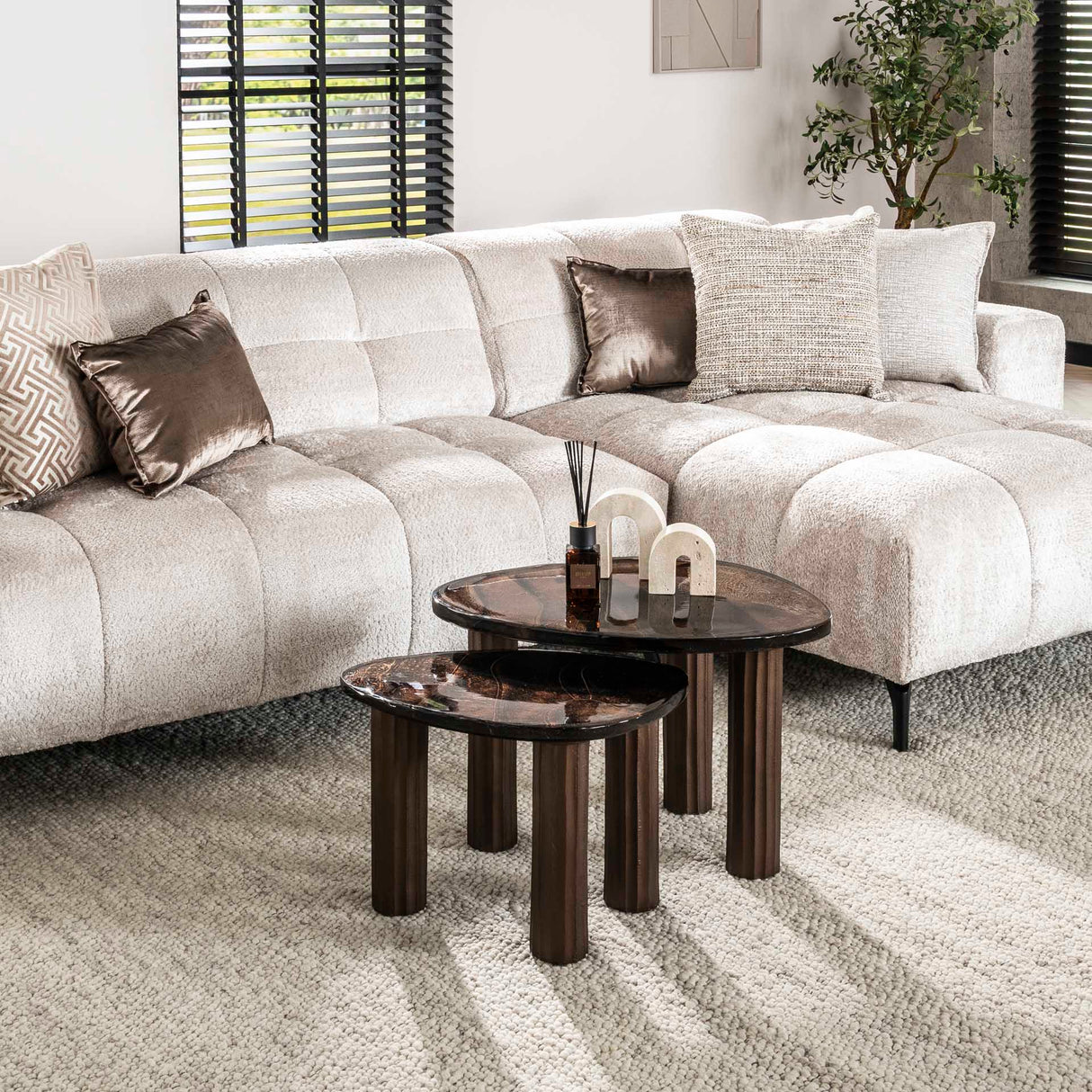 Mesa de centro Liva S – Cobre antiguo