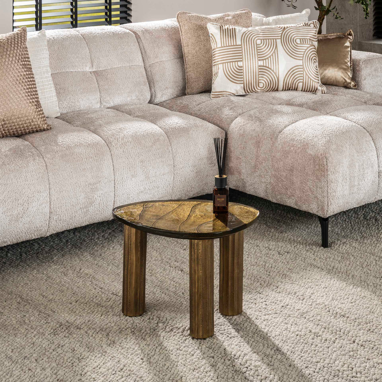 Mesa de centro Nova S - Oro antiguo 51x37 cm