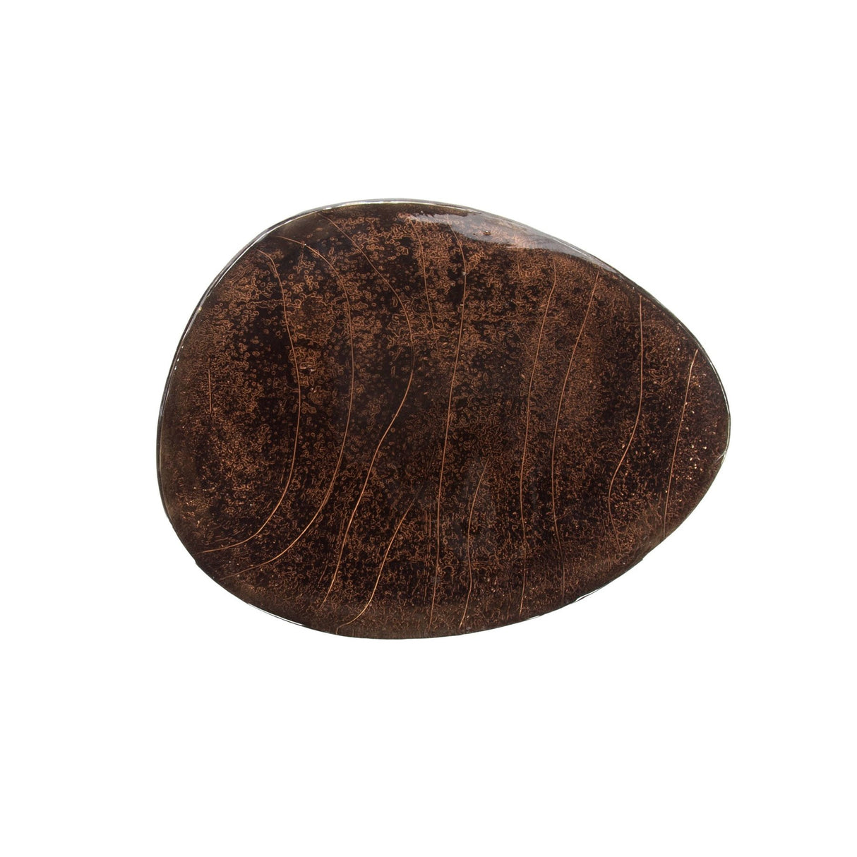 Mesa de centro Vesta L de cobre antiguo 70x59 cm