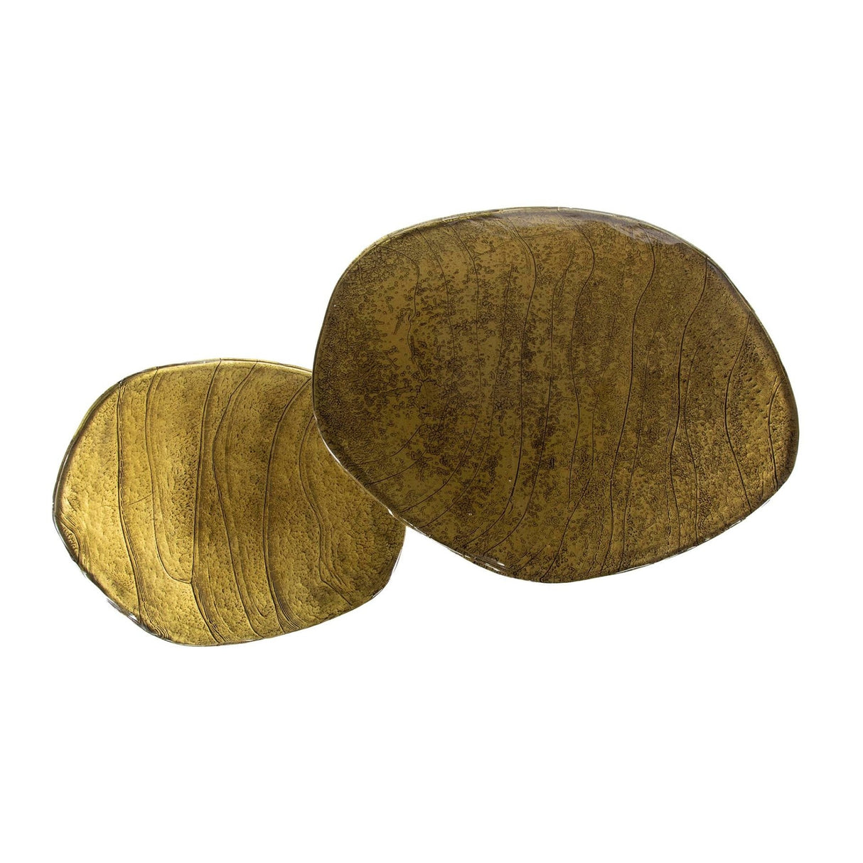 Conjunto de mesas de centro Aurelia – Oro antiguo – Juego de 2