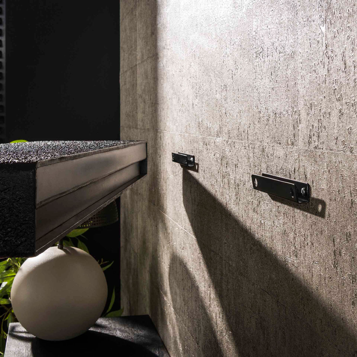 Estante de pared de 100 cm en gris metálico Aeris