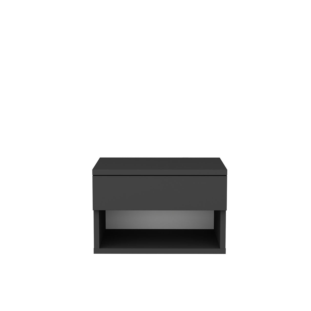 Nachtkastjes - Nachtkastje Jamot Antraciet Melamine 44,6x31,9x31,9 cm - Dimehouse