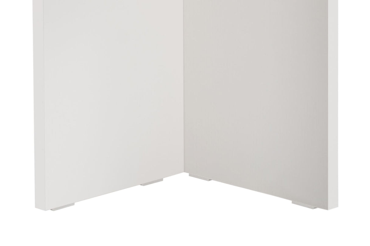 Mesa de comedor ovalada Melamina blanca - Japandi - 180x89,5x75 cm - Sota