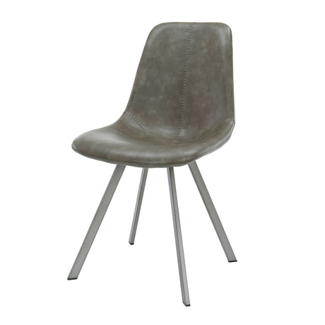 Juego de 4 sillas de comedor Siena Saddle PU taupe