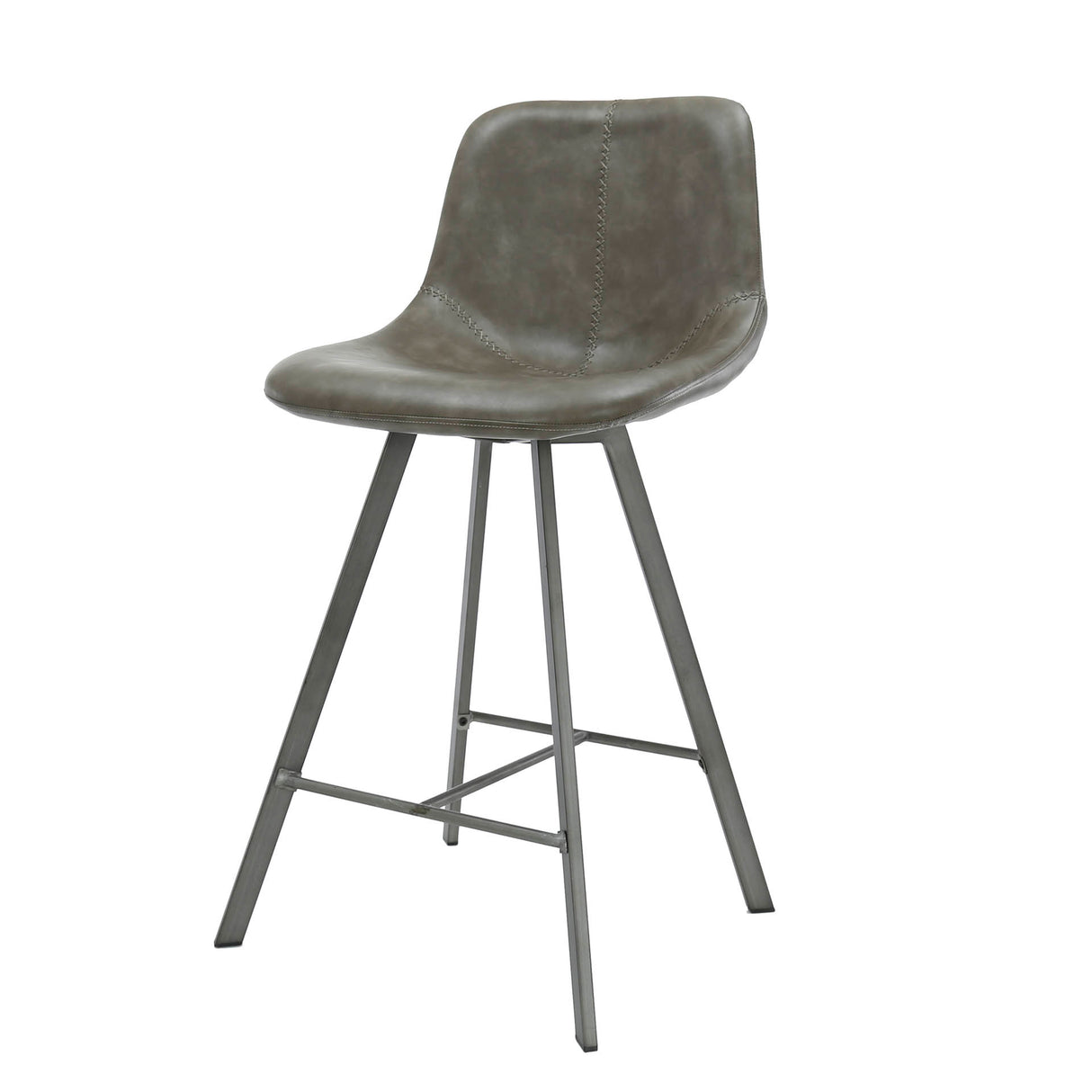 Juego de 4 taburetes Siena Saddle PU taupe