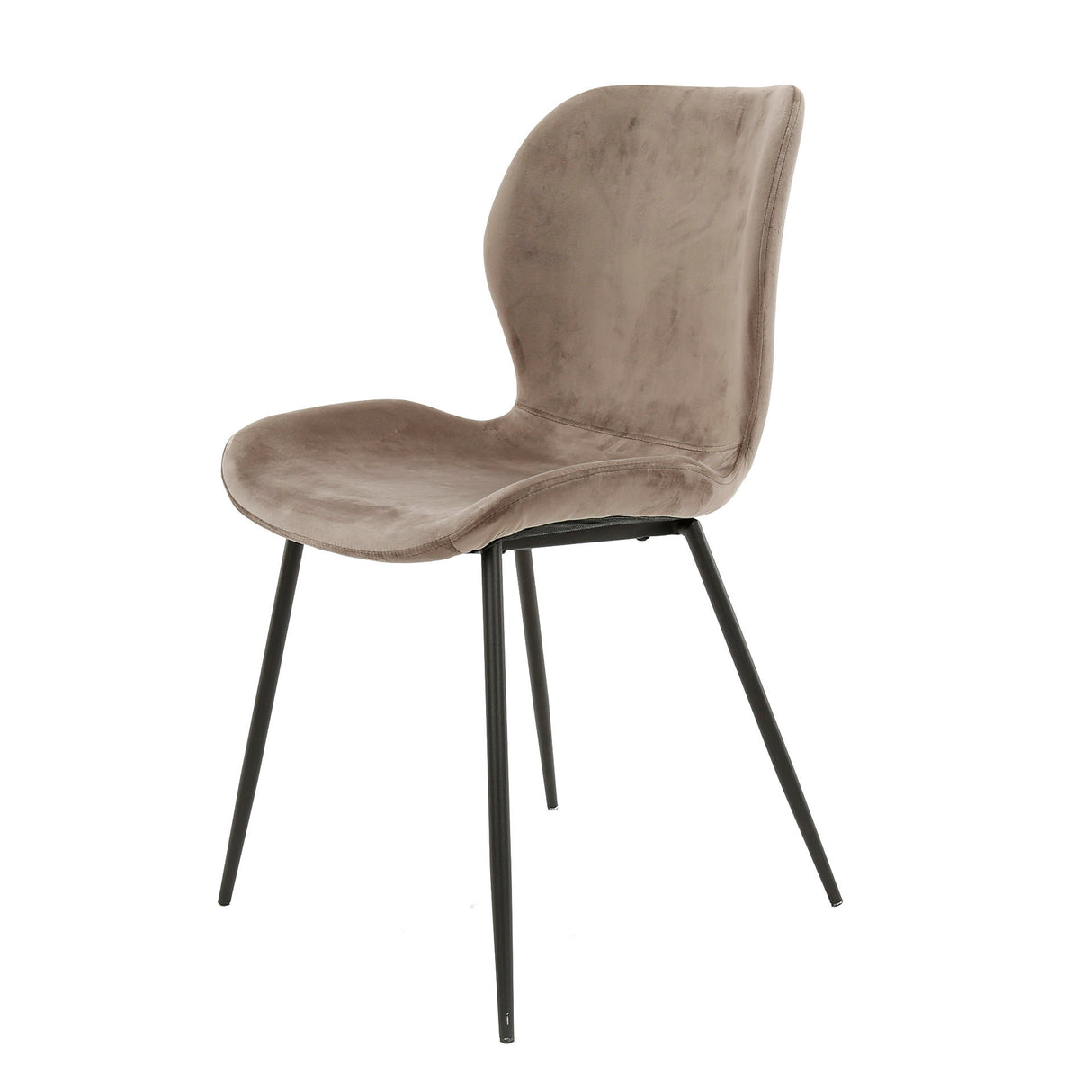Conjunto de 4 sillas de comedor Argo Velours champagne